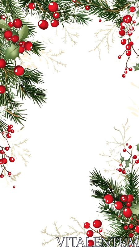 Holly berries lean in and quietly frame winter’s bright hush