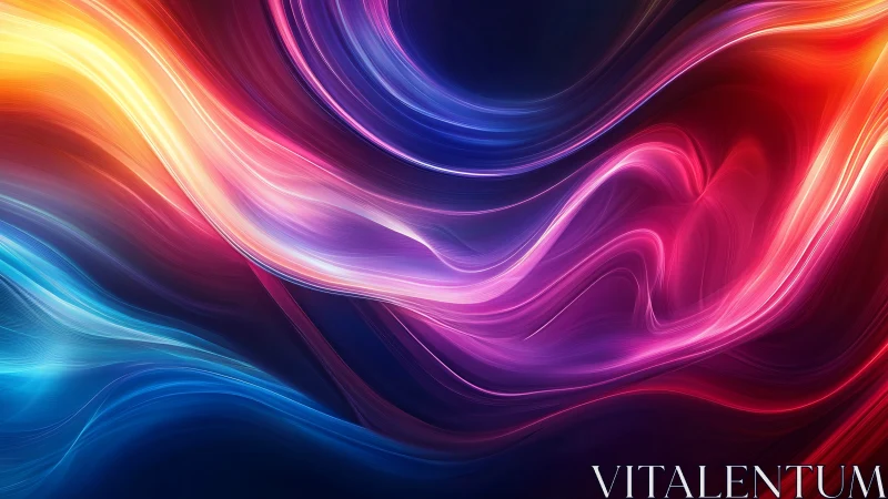 Chromatic light-flow gradients curve across a deep spectral field