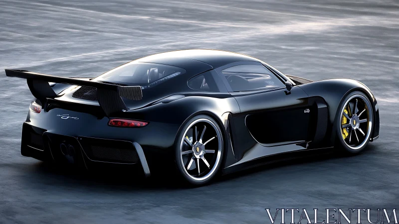 Midnight track phantom with razor-winged carbon fury parked.