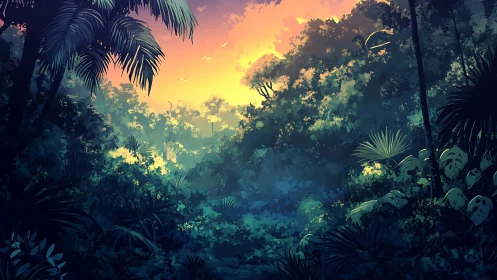 Tropical Paradise at Golden Hour.