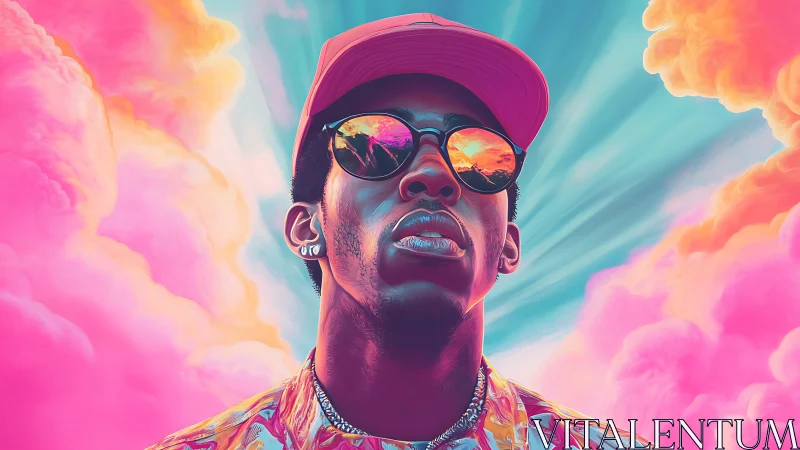 Sky-streaked dreamer turns candy clouds into quiet swagger