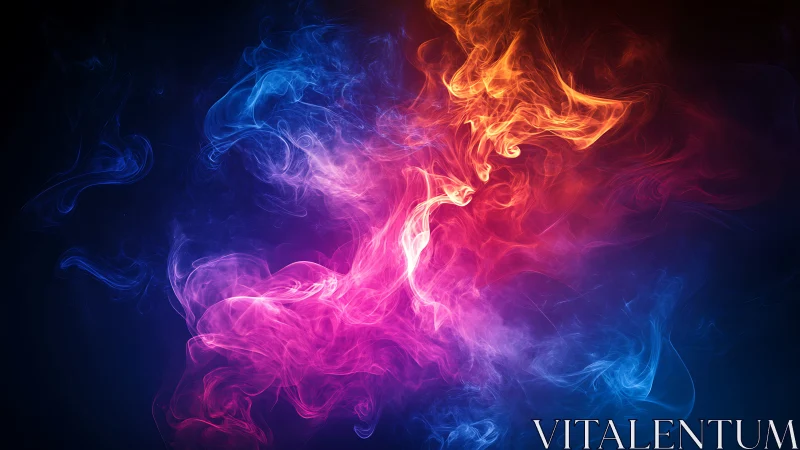 Color storms twist like cosmic smoke in electric twilight