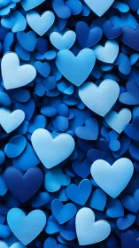 Endless Blue Hearts Celebrate Love's Gentle Presence.