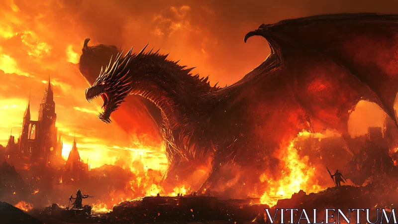 Dragon of the burning citadel meets two daring heroes.