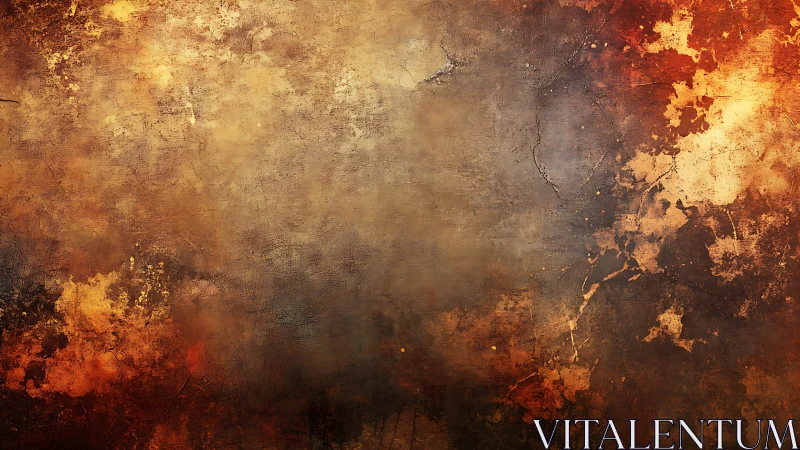 Molten Earth Breathes: Rust-Gold Symphony Consuming Void