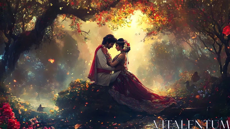 Enchanted Garden Proposal: Golden Light Romance.