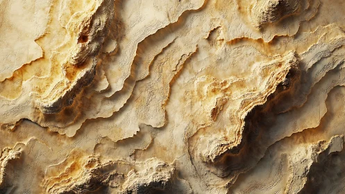 Layered desert rock relief shows eroded ridges and gullies