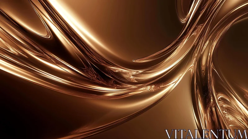 Abstract flowing liquid gold texture in modern digital art style.
