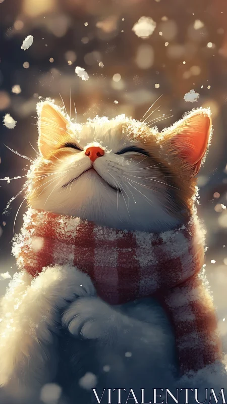 Luminous Cat Portrait with Magical Sparkle Effect