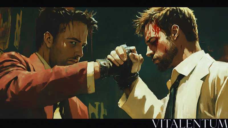 Two Souls in Conflict: A Moment of Confrontation.