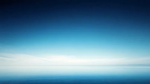 Horizon whispers softly as sky and sea melt into silence