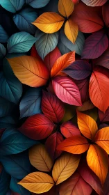 Prismatic autumn leaves weave a velvety forest tapestry.