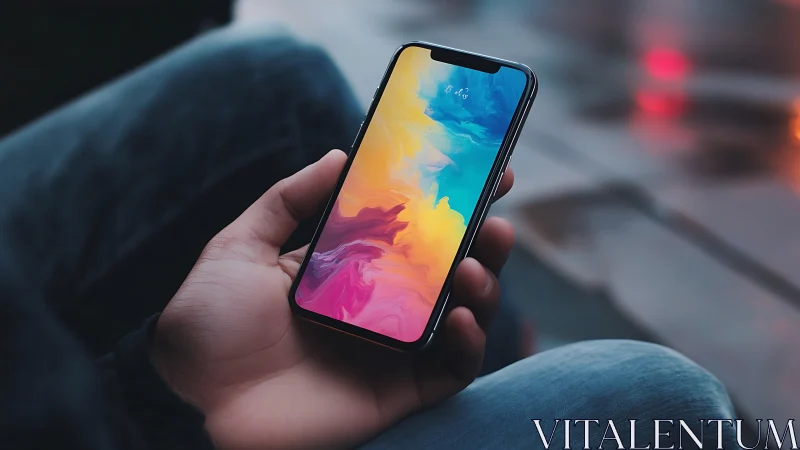 Chromatic Reverie: Liquid Color Dreams on Glass.