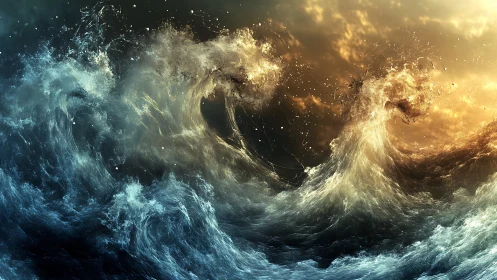 Elemental ocean surge in dual-tone cinematic turbulence.