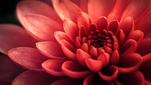Vibrant Red Gerbera Daisy Blooming Close-Up with Radiant Glow