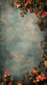 Blushed Blooms Frame Weathered Teal Dreams.
