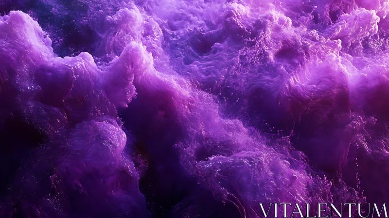 Luminous Violet Tempest, Where Liquid Nebulas Collide.