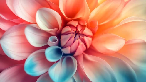 Algorithmic Flower: Gradient-Rendered 3D Botanical Form.