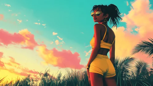 Sunset daydreams with a confident summer wanderer.