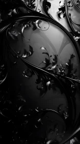 Nocturne vines curling through silver-shadowed silence.