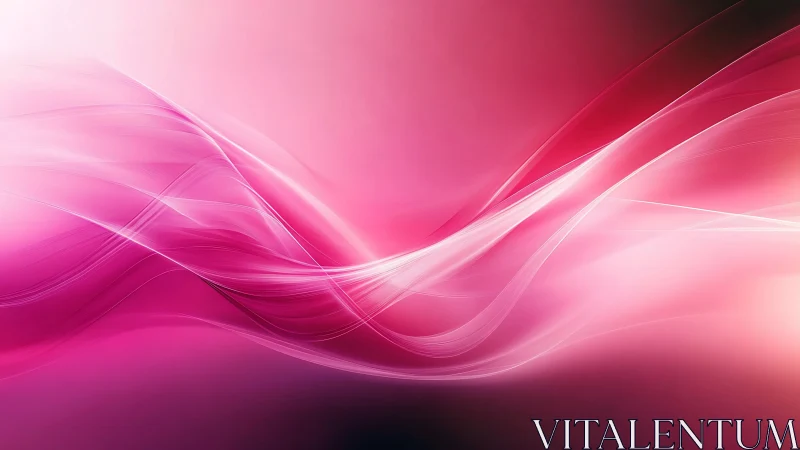 Silky pink light waves drifting through a dreamy horizon.