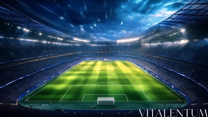 Floodlit arena breathes electric calm before roaring kickoff