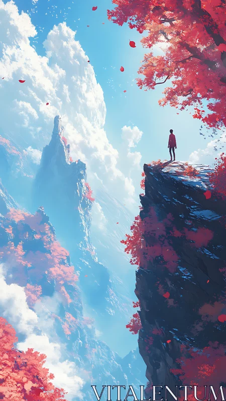 Skyline daydreams on a crimson cliffside edge.