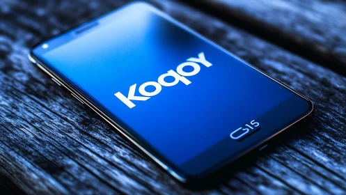 Koopy Mobile Phone on Textured Surface.
