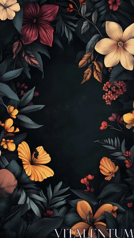 Nocturnal Bloom: Flowers Framing Darkness.