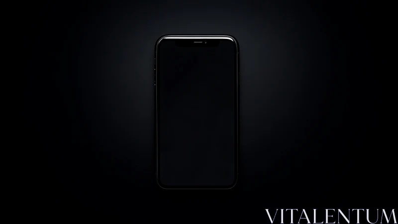 Smartphone mockup on dark background with illuminated frame.