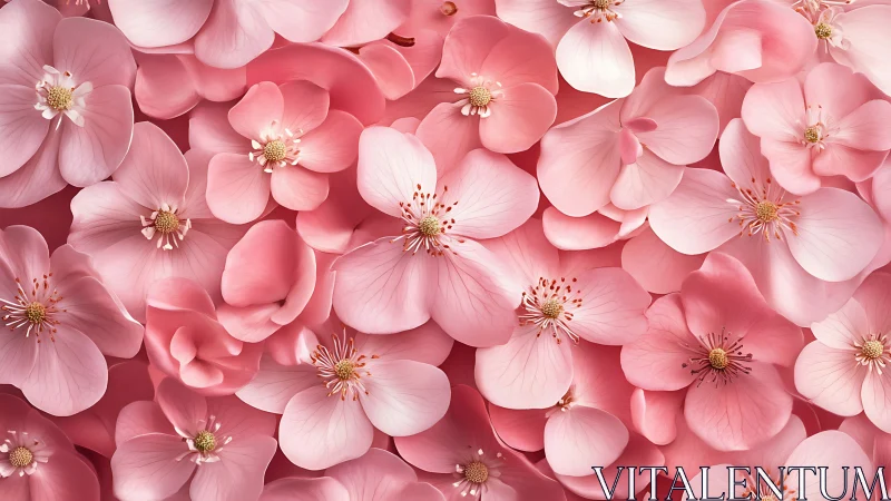 Petal Cascade: A Symphony of Blushing Blooms.