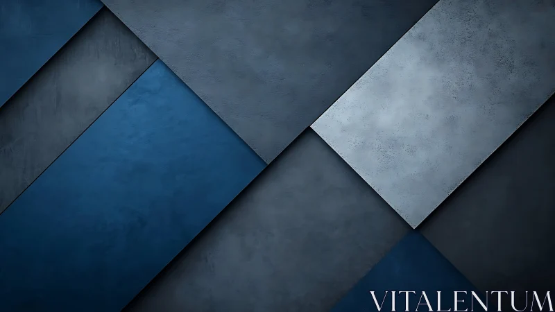 Diagonal slate panels quietly trade shadows in cool blues