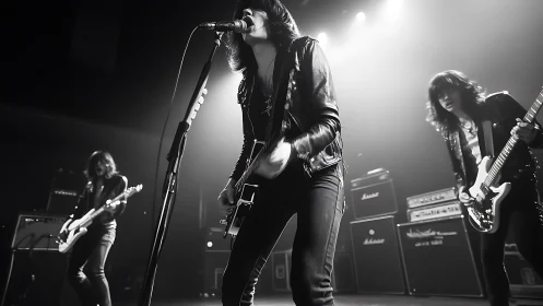 Electric rock trio pours raw energy into a live stage moment