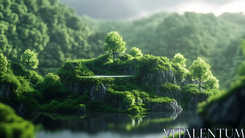 Verdant Sanctuary: Where Stone Meets Emerald Dreams.