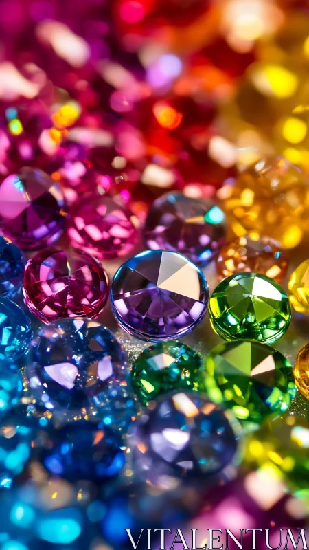 Prismatic gemstone cascade bathing the frame in rainbow fire.