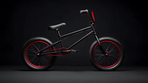 Crimson-Wheeled Beast: Urban Velocity on Two Spoked Flames.