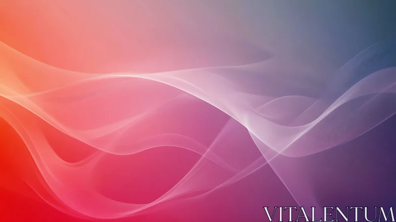 Gradient light waves over soft red to violet background.