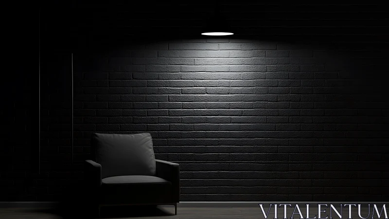 Soft shadows and quiet light over a solitary armchair.