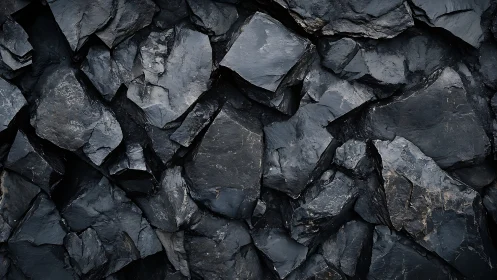 Midnight shale mosaic of jagged stone and quiet shadows.