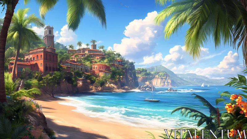 Tropical Coastal Villa on Cliffside Paradise Island