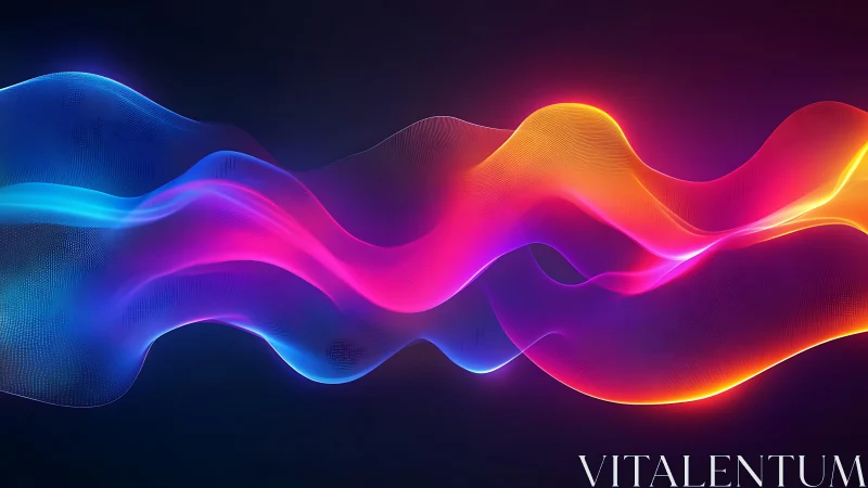 Multicolored gradient waveform forms continuous luminous band