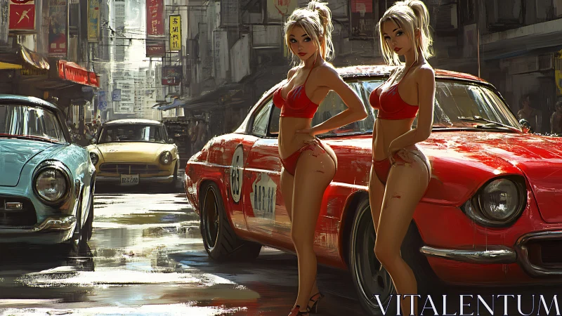 Twin promo models bring bold energy to classic street race.