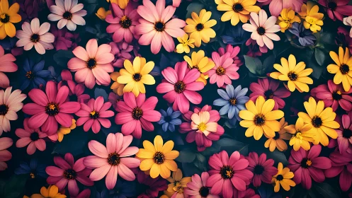 Vibrant Daisy Garden of Dreams