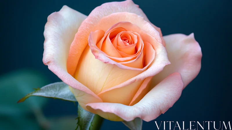 Peachy Rose in Full Bloom: A Gentle Garden Treasure.