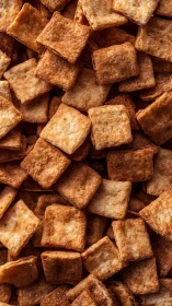Cinnamon Toast Cereal Pieces Arranged Overhead