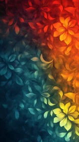 Gradient floral pattern displays structured layered petals