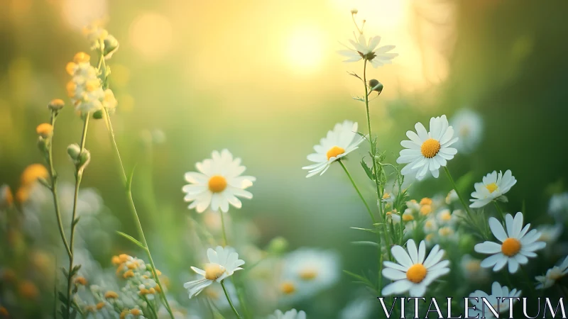 Daisy Floral Composition with Selective Focus Photography.