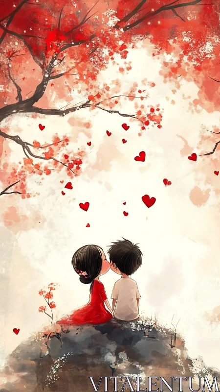 Two Hearts Under Falling Blossoms.
