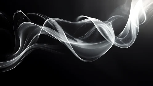 Parametric light ribbons trace fluid motion across dark space