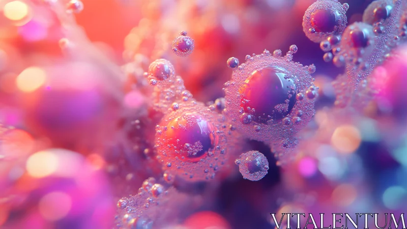 Vibrant Abstract Bubbles in Soft Focus Macro Photography Style.